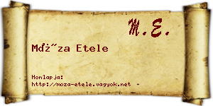 Móza Etele névjegykártya